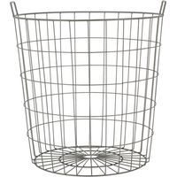 Panier en métal avec poignées - Argenté - 79 L - Livraison gratuite