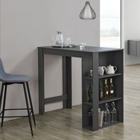 Tavolo Alto da Bar Danderyd Bancone a 3 Ripiani Laterali 120 x 60