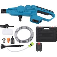 Idropulitrice Portatile a Batteria 250 Bar con Tubo 5M, Idropulitrice ad Alta Pressione Senza Fili con Ugello 6 in 1 per Auto Giardino(con 1 batteria, 5 celle)