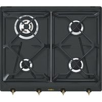 Smeg Coloniale SRV864AOGH plaque Anthracite Intégré 60 cm Gaz 4 zone(s)