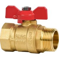 Robinet à boisseau sphérique de 2,5 cm, vanne en laiton mâle femelle, vanne d'arrêt de pommeau de douche, vanne de contrôle d'arrêt à poignée papillon pour eau, huile, gaz