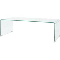 Vidaxl – Table basse fixe 98x45x30 cm – Verre trempé incassable – Épaisseur 1 cm – Design contemporain pour salon ou bureau