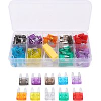 120Pcs fusibles auto en alliage d'aluminium et plastique, kit de fusibles de voiture avec pince, 2A à 35A