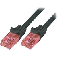 Cable reseau RJ45 male U-UTP Cat 6 noir- 1m