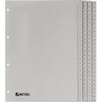 Zahlenregister DIN A4 1-100 Polypropylen grau DIN A4 1-100 Polypropylen grau