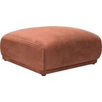 ROSALIE - Pouf en velours côtelé Terracotta 102x83x46