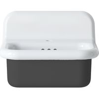 Lavabo rétro en céramique 50 cm - True Colors Lite - Petit format - Gris Foncé Mat