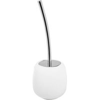 Porte-brosse sur pied pour wc décor salle de bain en polyrésine blanc mod. Afra