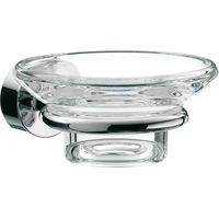 emco roundo 2 Porte-savon, verre cristal clair, chromé,