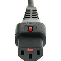 Kash Sicherungs-Steckverbinder Kaltgeräte-Buchse C13 - Schutzkontakt-Winkelstecker Schwarz 2.00 m