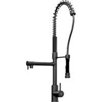 Steinberg 100 - Spülbeckenarmatur mit flexiblem Auslauf und Brause, gebürstetes Gunmetal 100 1480 BGM