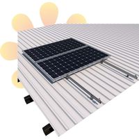 03V2 Soporte para placa solar coplanar fijación a correas, cubierta chapa