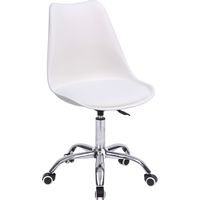 Silla de oficina blanca regulable en altura ANNE