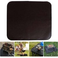 80x75cm Tapis de Protection de Sol Tapis Cheminée, Tapis De Gril de Protection Anti-feu Fire Pit Mat de Protector, Protection de Sol Résistant à La Chaleur, pour Barbecue Extérieur Jardin Terrasse