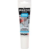 Mastic Silicone Sanitaire Blanc Orok étanchéité Durable Anti-moisissures - Orok