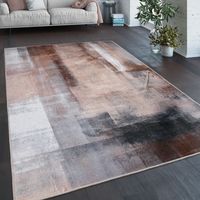 Paco Home Alfombra Salon De Habitacion Tejido Plano Modern Abstract Vintage Se Puede Lavar 120x160 cm, Multicolor 3