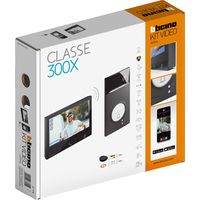 Kit Portier Classe 300X Noir + platine Linéa 3000 noire avec badges BTICINO BT363946