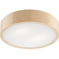 Lamkur Round Plafonnier cylindrique Pin, 2x E27