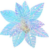 Clip Stella di Natale Blu Iridescente - 31 x 14 cm
