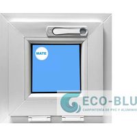 Eco-Blu – Fenêtre PVC 400x400 blanche oscillo-battante – Verre 4-16-4 Argon Low-E opaque – Profilé 60mm – Isolation thermique A+