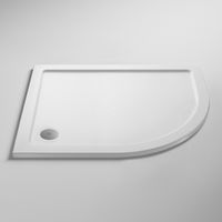 Nuie Pearlstone White Offset Quadrant Shower Tray 1000mm x 900mm Right Handed
