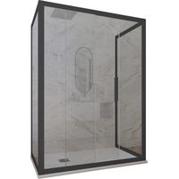 Box doccia scorrevole 3 lati 70x120x70 cm Antracite Deco Trio