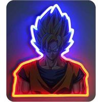 Goku murale neon 30 cm dragon ball z