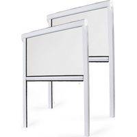 Lot stores moustiquaire PVC - x2 - L130 x H160cm - Blanc Ajustables