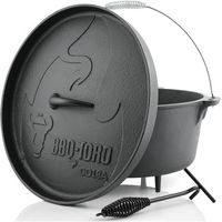 Bbq-Toro – Marmite en fonte 19L – DO18A – Casserole traditionnelle pour cuisson au feu de bois – Idéale pour 20-30 personnes