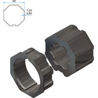 Adaptateur moteur CHERUBINI A45050517 45 mm ZF80 Noir
