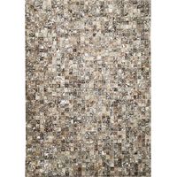 Tapis berbère en cuir recyclé éclats argentés marron 120x170 – Épaisseur 10mm – Entretien facile – Fabrication artisanale – Thedecofactory