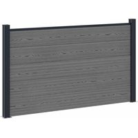 vidaXL Fence Set 180 x 105 cm WPC and Aluminium Grey