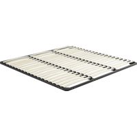 Sommier cadre à lattes 200 x 200 cm - 3x19 lattes - Sans pieds - Noir - KALISTA de YSMÉE