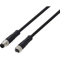 TRU COMPONENTS TC-13751996 Anschlussleitung M8 x 1 Stecker, gerade, Buchse, gerade 5 m Polzahl Senso
