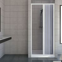 Puerta de ducha de pvc h 185 cm mod. Vergine 90 cm apertura lateral