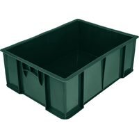 Garronda Boîte de rangement alimentaire 49x36x17 cm caisse plastique empilable HDPE étanche bac de transport professionnel pour stockage viande fruits légumes GD-0191 (Vert)