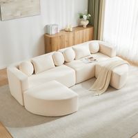 Lit de repos modulaire avec fonction de couchage. Lit de repos completement compacté. Matériau : Chenille. Pas nécessaire de monter le lit. Couleur : beige. Dimensions : L. 292 cm, l. 165 cm, hauteur
