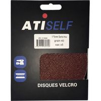 DSV disco velcro diametro 125mm, 40 grana, senza foro, 5 pezzi