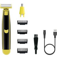 Rasoir électrique pour les hommes du corps du visage de douche humide et sec des rasants rotatifs rotatifs fulllades étanches non glissés USB rechargeables 600mAh Transport