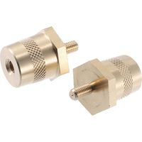 1 Pair M5 to M6 Battery Terminal Connector Brass Tone Post Adapter Long-lasting