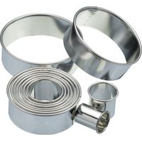 KitchenCraft Cortadores para Galletas, Molde para Tartas, Metal, 11 Piezas