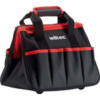 Wiltec Borsa porta attrezzi 9 tasche, 30 x 23 x 25 cm, con zip, impermeabile, tracolla regolabile, maniglia, portata 20 kg, scomparti interni ed esterni