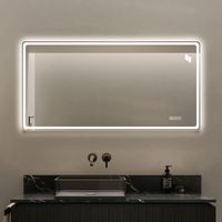 AS EASY LED Bathroom Mirror 60×120 cm Frameless Lighted Mirror, Front & Backlit Wall Mirror with Dimmable Touch Control, 3 Color Temperatures (3000K-6000K), Anti-Fog, HD Copper-Free Glass, Vertical or