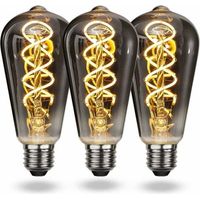 Ampoule LED rétro E27 blanc chaud, ampoule à filament spiralé rétro E27 4W à lumière douce, ampoule rétro Edison E27, convient aux salons, chambres, couloirs, balcons et autres endroits