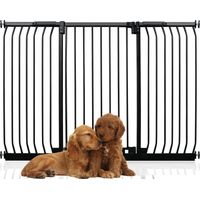 Bettacare Extra Tall Elite Dog Gate, 152cm - 161cm, Matt Black, Extra Tall 96.8cm in Height, Pressure Fit Pet Gate