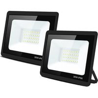 2 Stück Outdoor 30W Kaltweiß LED Flutlichter, IP66 Wasserdichtes LED Flutlicht für Garten Outdoor LED Flutlicht