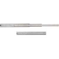 Emuca 4177305 Jeu de coulisses pour tiroirs à sortie totale, hauteur 45mm, longueur 400mm, Acier, Zingué