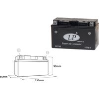 BATTERIA LANDPORT YT7B-4 (MS LT7B-4) 12V 6.5AH 148X64X90 SENZA MANUTENZIONE - AD ACQUA (6)