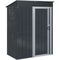 vidaXL Garden Sheds Anthracite 137 x 81 x 180 cm Metal
