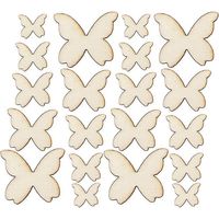 250 papillons en bois